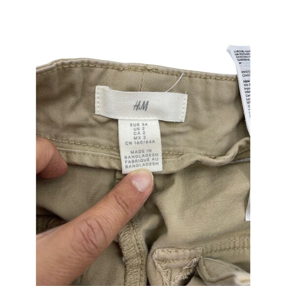 H&M Khaki Women's Regular CN 160/64A Zipper US Size 2 - Picture 4 of 4